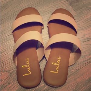 Lulus Oona Blush Slide Sandals
